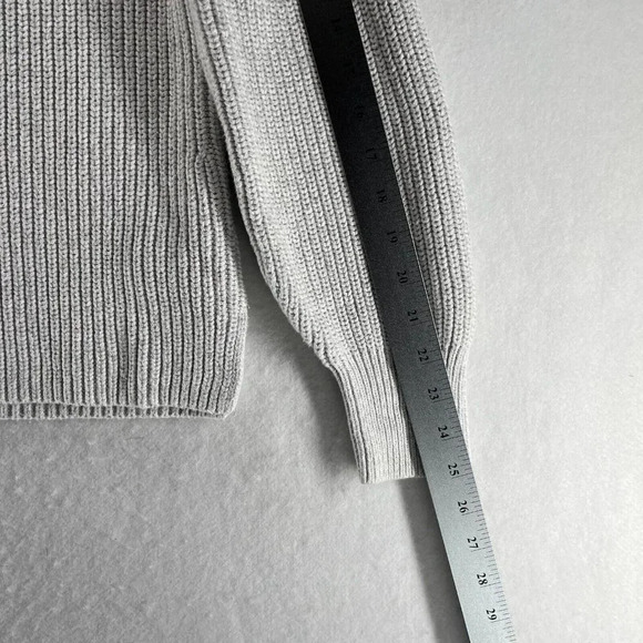 GAP Sweater Womens Sz Small Ribbed Hoodie Long Sleeve Pullover Cotton Ivory - Picture 11 of 11